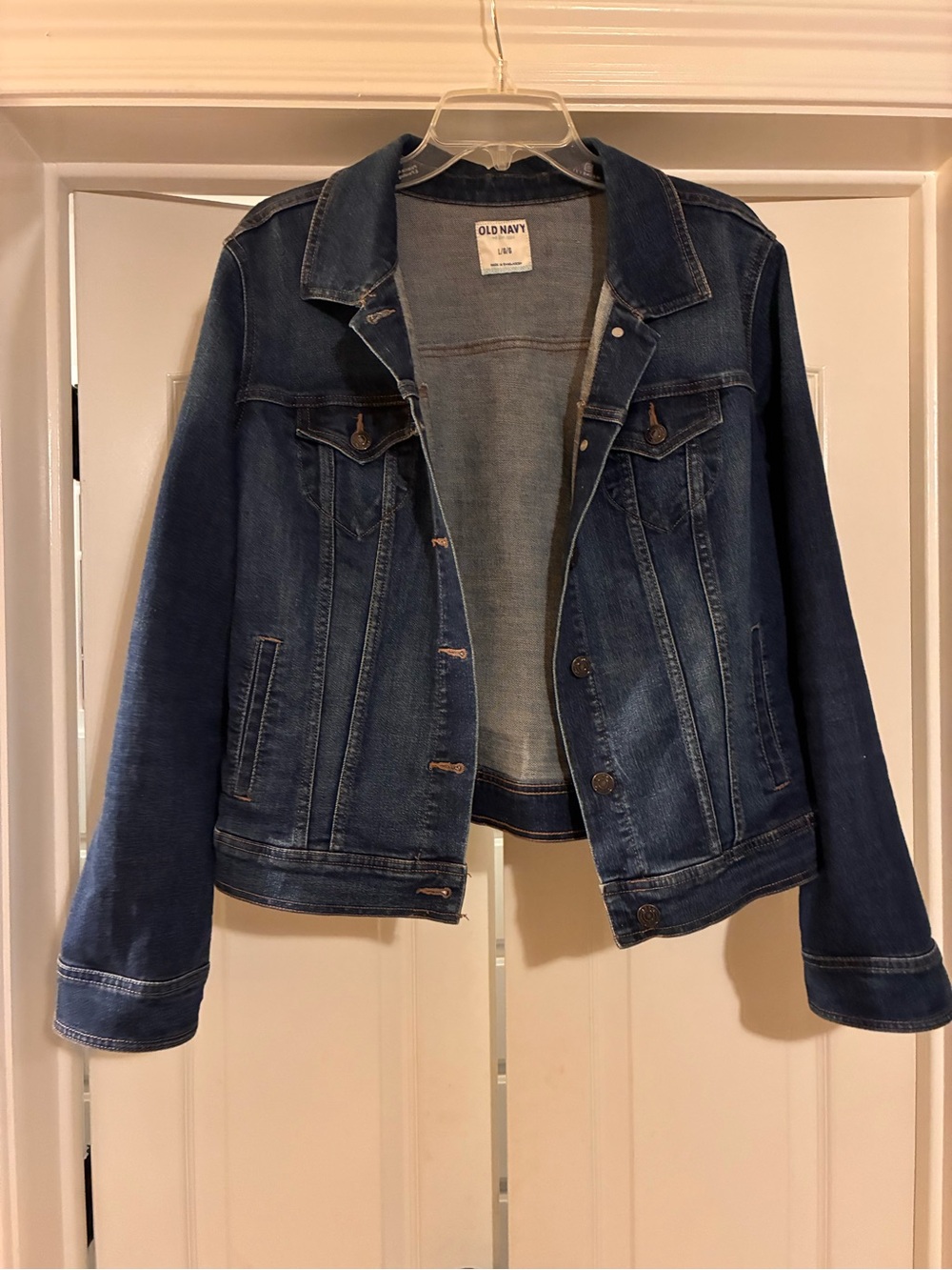Old Navy Women's Dark Blue Denim Trucker Jacket